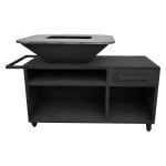 Barbacoa Purline EFP56RECT Acero Negro Alta Temperatura Armario Ruedas Parrilla Superior Barbacoa Purline EFP56RECT Acero Negro Alta Temperatura Armario Ruedas Parrilla Superior