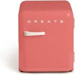 Frigorífico CREATE Minibar Retro 50cm 48L Bajo Consumo Off White Estante y Repisas Naranja Terracota Frigorífico CREATE Minibar Retro 50cm 48L Bajo Consumo Off White Estante y Repisas Naranja Terracota