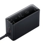 Baseus GaN 3C+U+DC 240W Caricabatterie rapido intelligente da tavolo + Cavo DC-DC 240W 1m Nero Baseus GaN 3C+U+DC 240W Caricabatterie rapido intelligente da tavolo + Cavo DC-DC 240W 1m Nero
