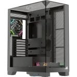 XYZ Trifecta Panorama-ATX-Gaming-Gehäuse, gehärtetes Glas, 2x VORTEX A-RGB, USB-C