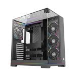 XYZ Tesseract Gaming-Gehäuse, 4 A-RGB-Lüfter/3 gehärtetes Glas/ATX/Ultra-Panorama-Panel
