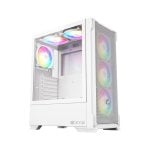 XYZ AIRONE 300 X Mesh Tower 6x120mm ARGB gehärtetes Glas ATX/USB-C Schwarz/Weiß