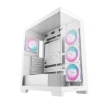 Boîtier tour DeepCool CG580 4F ATX RGB blanc avec 4 ventilateurs PWM-ARGB et verre trempé Boîtier tour DeepCool CG580 4F ATX RGB blanc avec 4 ventilateurs PWM-ARGB et verre trempé
