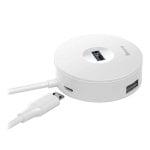 Hub USB Baseus CAHUB-F02 Blanco, 4 Puertos (1 USB 3.0, 3 USB 2.0), 5Gbps, 0.25m Hub USB Baseus CAHUB-F02 Blanco, 4 Puertos (1 USB 3.0, 3 USB 2.0), 5Gbps, 0.25m