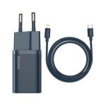 Cargador Baseus Super Si 1C 20W Azul con Cable USB-C 1M Carga Rápida PD Cargador Baseus Super Si 1C 20W Azul con Cable USB-C 1M Carga Rápida PD
