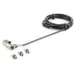 StarTech.com LTULOCK4D Universal-Sicherheitskabelschloss mit 4-stelliger Zahlenkombination, K-Slot, Nano Wedge, 2 m, Schwarz/Silber StarTech.com LTULOCK4D Universal-Sicherheitskabelschloss mit 4-stelliger Zahlenkombination, K-Slot, Nano Wedge, 2 m, Schwarz/Silber