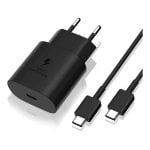 Cargador Samsung 25W Tipo C Carga Rápida Compacto/Compatibilidad Universal