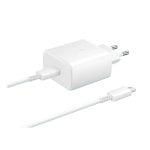 Cargador Samsung EP-TA845 USB-C 45W Blanco Carga Rápida y Compacto
