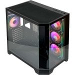L-Link Nova Gaming Tower, gehärtetes Glas, rahmenlos, 10 ATX 400-mm-RGB-Lüfter L-Link Nova Gaming Tower, gehärtetes Glas, rahmenlos, 10 ATX 400-mm-RGB-Lüfter