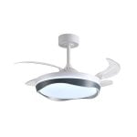Ventilatore da soffitto Bel Air Almati DC 4 pale LED 72W Bianco Nero