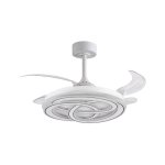 Ventilateur Bel Air Home Nudos LED 16000lm 4 pales rétractables télécommande