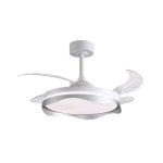 Ventilador de techo Bel Air Home Olas DC LED 72W 4 aspas retráctiles blanco o negro