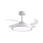 Ventilatore da soffitto Bel Air Home Riga con 4 pale retrattili, motore DC, LED, 72 W e telecomando a 6 velocità Ventilatore da soffitto Bel Air Home Riga con 4 pale retrattili, motore DC, LED, 72 W e telecomando a 6 velocità