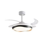 Ventoinha de teto Bel Air Home Almati DC LED 72W pás retráteis preto