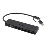 Hub i-tec 4 ports 10Gbps USB-C/USB-A métal protection surtension ultracompact