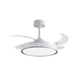 Ventilador de techo Bel Air Home Riga LED 72W DC 4 aspas retráctiles 6 velocidades