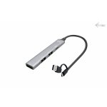 Hub USB i-tec Metal 1x USB 3.0 3x USB 2.0 Tipo-C/A 5000Mbit/s Plata Compacto Hub USB i-tec Metal 1x USB 3.0 3x USB 2.0 Tipo-C/A 5000Mbit/s Plata Compacto