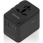 Adaptador de Viaje Universal AISENS GaN 2xUSB-A QC3.0 2xUSB-C PD3.0 25W Negro Adaptador de Viaje Universal AISENS GaN 2xUSB-A QC3.0 2xUSB-C PD3.0 25W Negro