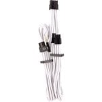 Câble PCIe Corsair CP-8920252 Premium gainé blanc 0,65 m, lot de 2 triple couche