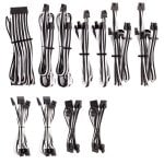 Kit de câbles gainés triple blindage blanc/noir Corsair Premium PRO pour alimentations modulaires