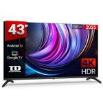TV TD SYSTEMS M43C21GLE 43" DLED 4K Ultra HD HDR10 Chromecast Google TV Android 14 Assistente de Voz