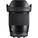 Objectif Sigma 16 mm F1.4 DC DN C, monture Fujifilm X, 16 éléments, 67 mm, noir Objectif Sigma 16 mm F1.4 DC DN C, monture Fujifilm X, 16 éléments, 67 mm, noir