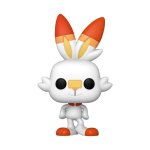 Figurine Collectible Funko Scorbunny Pokémon Vinyle Multicolore 105mm Boîte Fenêtre