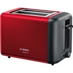 Bosch TAT3P424 2-Scheiben-Toaster, 970 W Highlift, Stahl, Rot/Schwarz