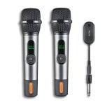 Micrófono NGS inalámbrico 2,4GHz dinámico con pantalla batería y receptor dual