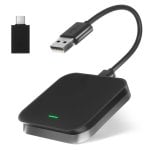 Adaptador Klack Inalámbrico para CarPlay y Android Auto Bluetooth 5.0 WiFi 5.8GHz Adaptador Klack Inalámbrico para CarPlay y Android Auto Bluetooth 5.0 WiFi 5.8GHz