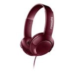 Auriculares Philips com fio BASS+ vermelhos com graves potentes e design compacto Auriculares Philips com fio BASS+ vermelhos com graves potentes e design compacto