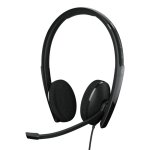 Auriculares Epos ADAPT 160T USB-C avec micro, son stéréo et optimisation Microsoft Teams noirs
