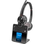 Auriculares Poly inalámbricos DECT y Bluetooth con Cancelación de Ruido, Micrófono y Negro Auriculares Poly inalámbricos DECT y Bluetooth con Cancelación de Ruido, Micrófono y Negro