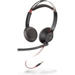 Auriculares POLY con cable 3.5 mm con micrófono retráctil y diseño circumaural negro Auriculares POLY con cable 3.5 mm con micrófono retráctil y diseño circumaural negro
