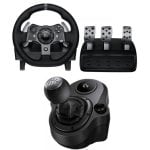 Logitech G920 Driving Force Volante y Pedales para Xbox Series/Xbox One/PC/Mac Negro + Driving Force Shifter Logitech G920 Driving Force Volante y Pedales para Xbox Series/Xbox One/PC/Mac Negro + Driving Force Shifter