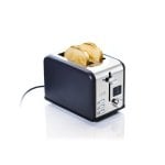 Tostadora Laica HI1000L Negro y Plata 880W 2 Ranuras LED 6 Niveles Bagel