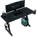 SENSE7 Nomad Basic Mesa Gaming Ergonomicos con Accesorios 100x50 Negra