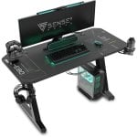 SENSE7 Nomad Cybernetic Mesa Gaming Ergonomicos con Accesorios 100x50 Negra