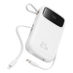 Power Bank Baseus Qpow2 10000mAh 22,5W Doppio Cavo Display Bianco Polimeri di Litio Power Bank Baseus Qpow2 10000mAh 22,5W Doppio Cavo Display Bianco Polimeri di Litio
