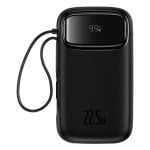 Powerbank Baseus QPOW 2 10000 mAh 22,5 W Litio Nero Doppio Cavo Powerbank Baseus QPOW 2 10000 mAh 22,5 W Litio Nero Doppio Cavo