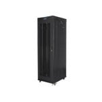 Armário Rack Lanberg FF01-6042-23BL 42U Preto 1200kg com Ventilação e LCD