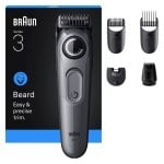 Braun BeardTrimmer 3 BT3560 Barttrimmer Akku 40 2 cm Schwarz, Grau
