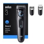 Bartschneider Braun BT3520 Kabellos 50min Nur Trockenrasur 40 Einstellungen 2 Aufsteckkämme