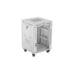 Rack de pie Lanberg FF01-6615-12SL 15U 1200kg termostato LCD IP20 gris puertas vidrio/metal Rack de pie Lanberg FF01-6615-12SL 15U 1200kg termostato LCD IP20 gris puertas vidrio/metal