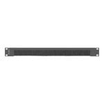 Panel pasacables Lanberg AK-1103-B con cepillo Metal Negro 1U 19"