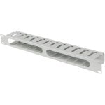 Organizador de cables 1U Lanberg AK-1704-S acero 19" gris RAL7035 rack accesorios