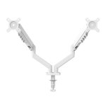 Supporto articolato Nilox per 2 monitor bianco