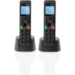 Motorola DOT202 Twin Téléphone DECT Identification de l'appelant Noir