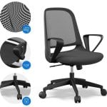 Silla Sense7 Sopty Malla Técnica Negro, Reposabrazos Ajustables y Ruedas 60mm Silla Sense7 Sopty Malla Técnica Negro, Reposabrazos Ajustables y Ruedas 60mm