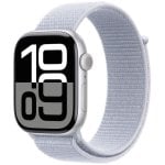 Apple Watch Series 10 GPS WiFi OLED 46mm Aluminium Argent Textile Bleu